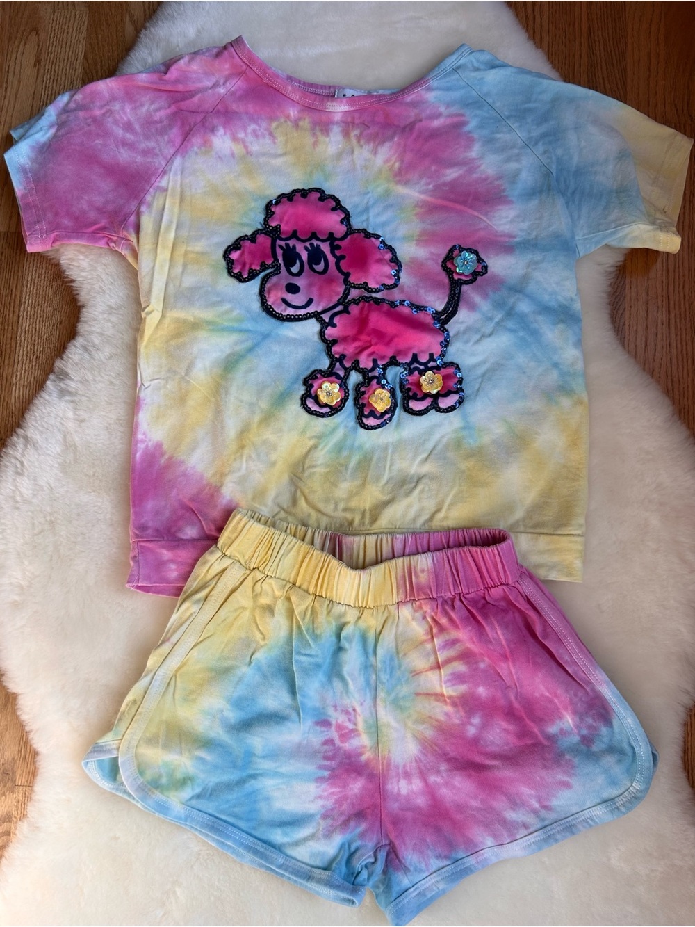 Tie dye poodle outfit 12